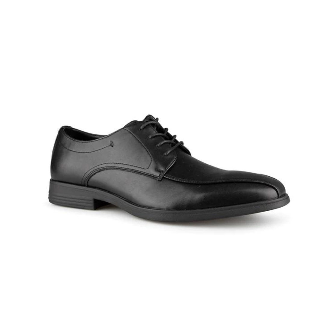 CHAUSSURE URBAINE LACÉE MANATHAN TYBALT POUR HOMME couleur noir vue de la chaussure noire de profil avant droit